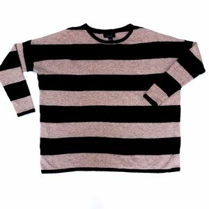Lumiere Black/Tan Striped oversized Sweater M